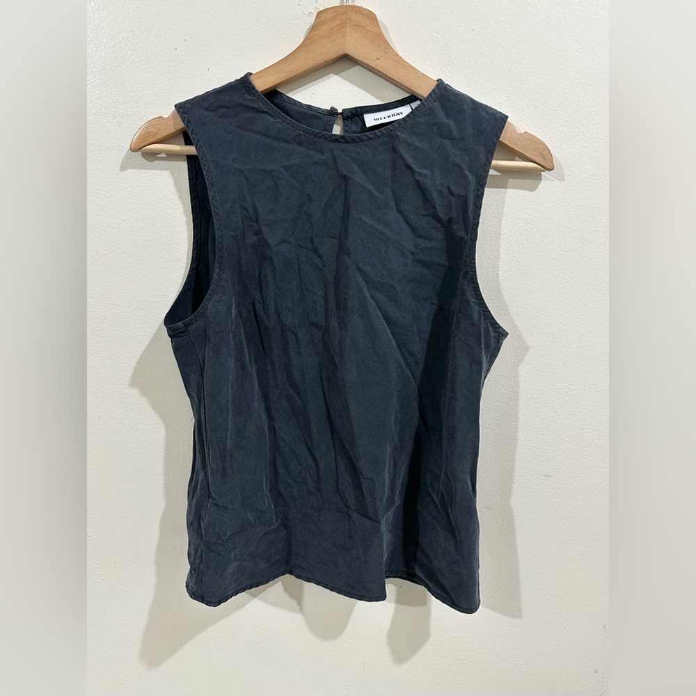 Weekday Charcoal Sleeveless Tank Top